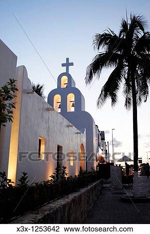 The church bell tower in Playa del Carmen Yucatan Mexico View Large Photo Image Stock Image - The church bell tower in Playa del Carmen Yucatan Mexico. Fotosearch