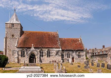 The church of All Saints in Steeple Langford, Wiltshire, England, Britain, Uk. View Large Photo Image Picture - The church of All Saints in Steeple Langford, Wiltshire, England, Britain, Uk.. Fotosearch