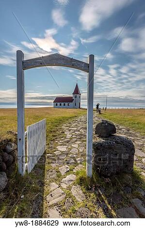 Stock Photo - The Church of Hellnar, Hellnar, Snaefellsnes Peninsula, Iceland. Fotosearch