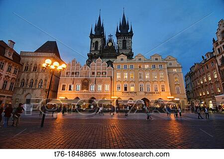 Stock Photography - The Church of Our Lady Before Tyn in the Old Town Square, Prague, Czech Republic. Fotosearch