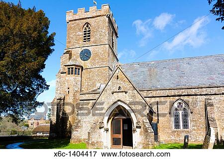 Stock Photo - The Church of St Mary The Virgin at Powerstock Dorset England UK. Fotosearch
