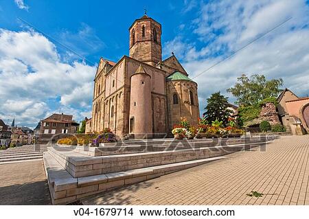 The church Saint-Pierre-et-Paul in Rosheim, Alsace, France, Europe View Large Photo Image Picture - The church Saint-Pierre-et-Paul in Rosheim, Alsace, France, Europe. Fotosearch