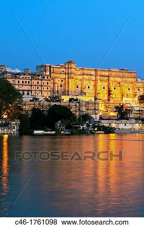 The City Palace, Lake Pichola Udaipur Rajasthan India. View Large Photo Image Stock Photo - The City Palace, Lake Pichola Udaipur Rajasthan India.. Fotosearch
