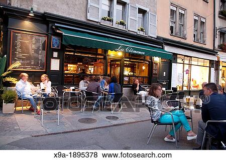 The Clemence Restaurant, Boug de Four Square, Geneva, Switzerland, Europe View Large Photo Image Stock Photo - The Clemence Restaurant, Boug de Four Square, Geneva, Switzerland, Europe. Fotosearch