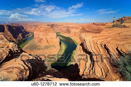 The Colorado River winds its way through the sandstone cliffs of Horseshoe bend in Northern Arizona near Page View Large Photo Image Stock Image - The Colorado River winds its way through the sandstone cliffs of Horseshoe bend in Northern Arizona near Page. Fotosearch