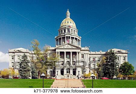 Stock Photo - The Colorado State Capital building in Denver, Colorado, USA.. Fotosearch