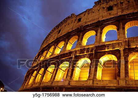 the colosseum at night in rome italy View Large Photo Image Stock Photo - the colosseum at night in rome italy. Fotosearch