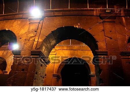 Stock Photo - the colosseum in rome at night. Fotosearch