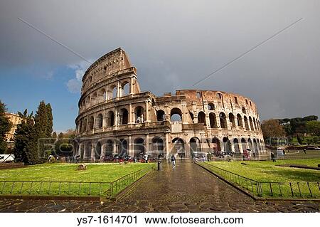 Stock Image - The Colosseum, Rome, Lazio, Italy, Europe. Fotosearch