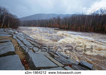 The East Branch of the Pemigewasset River in Lincoln, New Hampshire USA after hours of heavy rains and strong winds from Hurricane Sandy This hurricane caused massive destruction along the east coast View Large Photo Image Stock Image - The East Branch of the Pemigewasset River in Lincoln, New Hampshire USA after hours of heavy rains and strong winds from Hurricane Sandy This hurricane caused massive destruction along the east coast. Fotosearch