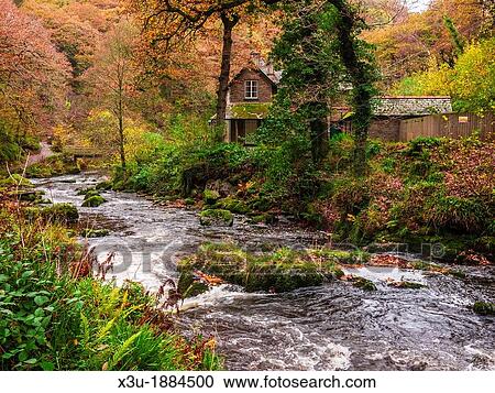 The East Lyn River at Watersmeet near Lynmouth and Lynton, Exmoor, Devon, England View Large Photo Image Stock Image - The East Lyn River at Watersmeet near Lynmouth and Lynton, Exmoor, Devon, England. Fotosearch