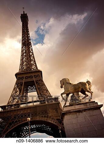 The Eiffel Tower in Paris View Large Photo Image Stock Photograph - The Eiffel Tower in Paris. Fotosearch