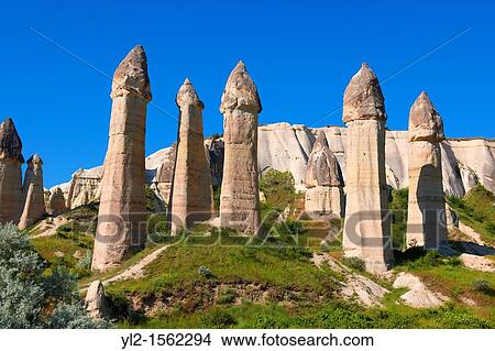 The Fairy Chimneys of Love Valley - Cappadocia Turkey View Large Photo Image Picture - The Fairy Chimneys of Love Valley - Cappadocia Turkey. Fotosearch
