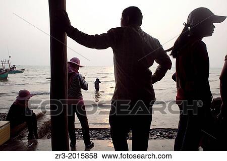 Stock Photo - The famous crab market in Kep, a tourist town on the coast of Cambodia.. Fotosearch