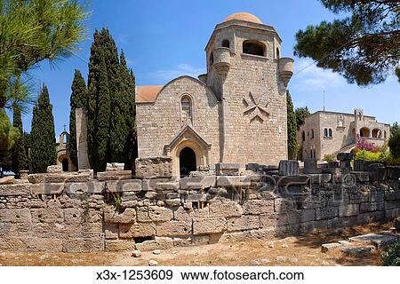 The Filerimos Monastery Island of Rhodes Greece View Large Photo Image Stock Photo - The Filerimos Monastery Island of Rhodes Greece. Fotosearch