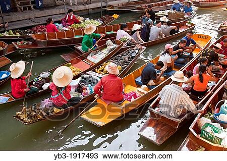 The Floating Market, Damnoen Saduak, Thailand View Large Photo Image Stock Image - The Floating Market, Damnoen Saduak, Thailand. Fotosearch