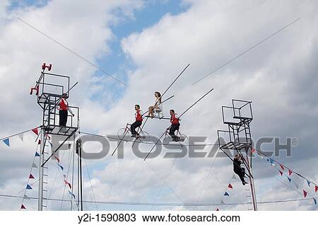 The Flying Wallendas perform on the tightrope at the Franklin County Fair, Greenfield, Massachusetts, United States View Large Photo Image Stock Image - The Flying Wallendas perform on the tightrope at the Franklin County Fair, Greenfield, Massachusetts, United States. Fotosearch