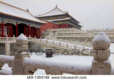 The Forbidden City in Winter Beijing China. View Large Photo Image Stock Photo - The Forbidden City in Winter Beijing China.. Fotosearch