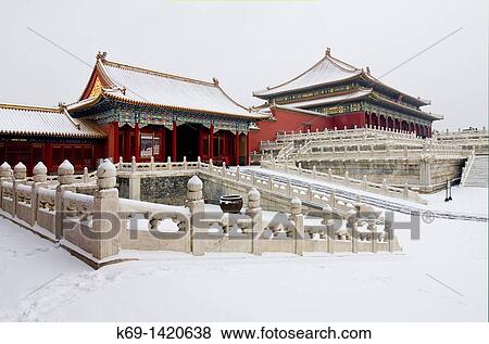 The Forbidden City in Winter Beijing China. View Large Photo Image Stock Photo - The Forbidden City in Winter Beijing China.. Fotosearch
