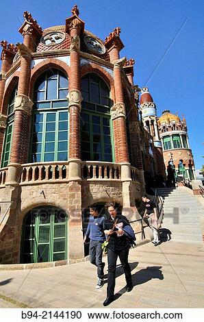 The former Hospital de la Santa Creu i Sant Pau, Hospital of the Holy Cross and Saint Paul in the neighborhood of El Guinard? View Large Photo Image Stock Image - The former Hospital de la Santa Creu i Sant Pau, Hospital of the Holy Cross and Saint Paul in the neighborhood of El Guinard?. Fotosearch
