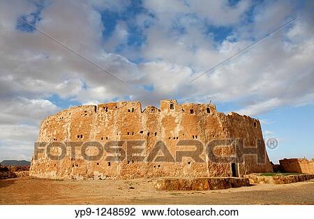 Stock Image - The fortified grain store Qasr Al Haj, Libya. Fotosearch