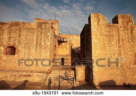 Stock Image - the fortress Castillo de San Pedro de la Roca or Castillo del Morro near Santiago de Cuba, Cuba, Carribean.. Fotosearch