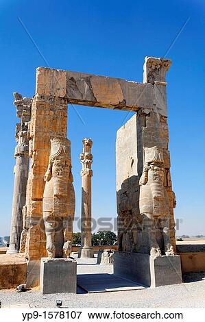 The Gate of All Nations at Persepolis, Iran View Large Photo Image Stock Photo - The Gate of All Nations at Persepolis, Iran. Fotosearch