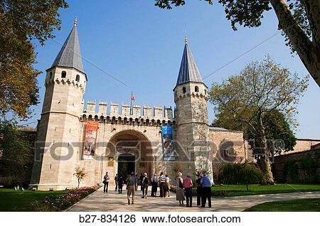 The Gate of Salutations the entrance to the Topkapi Palace Museum Istanbul Turkey View Large Photo Image Stock Photograph - The Gate of Salutations the entrance to the Topkapi Palace Museum Istanbul Turkey. Fotosearch
