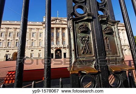 The gates of Buckingham Palace, London, UK View Large Photo Image Stock Photo - The gates of Buckingham Palace, London, UK. Fotosearch