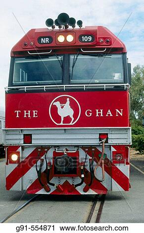 Stock Image - The Ghan Transcontinental passenger train Adelaide to Darwin. Australia. Fotosearch