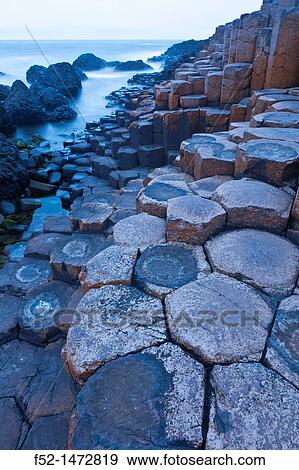 Stock Photo - The Giant's Causeway World Heritage Site Antrim County, Northern Ireland, Europe.. Fotosearch