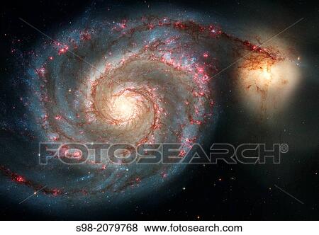 The graceful, winding arms of the majestic spiral galaxy M51 (NGC 5194) appear like a grand spiral staircase sweeping through space. View Large Photo Image Stock Photo - The graceful, winding arms of the majestic spiral galaxy M51 (NGC 5194) appear like a grand spiral staircase sweeping through space.. Fotosearch