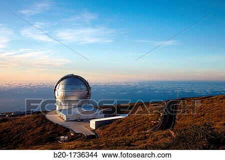 The Gran Telescopio CANARIAS GTC, Roque de los Muchachos Observatory, Caldera de Taburiente National Park, La Palma, Canary Islands, Spain View Large Photo Image Picture - The Gran Telescopio CANARIAS GTC, Roque de los Muchachos Observatory, Caldera de Taburiente National Park, La Palma, Canary Islands, Spain. Fotosearch