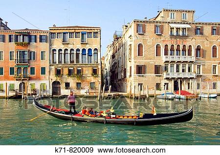 The Grand Canal of Venice, Italy with Venetian architecture, boats and gondolas View Large Photo Image Stock Photo - The Grand Canal of Venice, Italy with Venetian architecture, boats and gondolas. Fotosearch