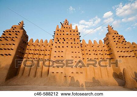 The Grand Mosque, Djenee, Mali. Africa View Large Photo Image Stock Image - The Grand Mosque, Djenee, Mali. Africa. Fotosearch