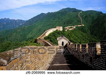 The great Wall of China in Mutianyu. View Large Photo Image Stock Photography - The great Wall of China in Mutianyu.. Fotosearch