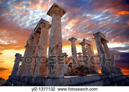 The Greek Doric Temple of Aphaia 500BC Aegina, Greek Saronic Islands View Large Photo Image Stock Image - The Greek Doric Temple of Aphaia 500BC Aegina, Greek Saronic Islands. Fotosearch