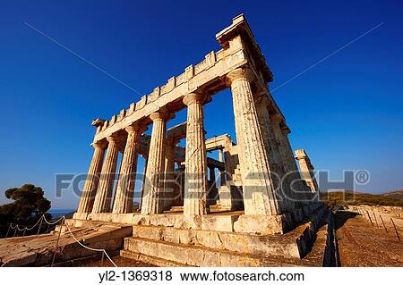 The Greek Doric Temple of Aphaia 500BC Aegina, Greek Saronic Islands View Large Photo Image Stock Photo - The Greek Doric Temple of Aphaia 500BC Aegina, Greek Saronic Islands. Fotosearch
