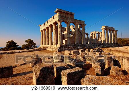 The Greek Doric Temple of Aphaia 500BC Aegina, Greek Saronic Islands View Large Photo Image Stock Photo - The Greek Doric Temple of Aphaia 500BC Aegina, Greek Saronic Islands. Fotosearch