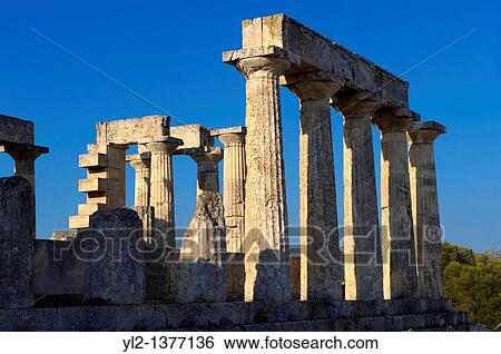 The Greek Doric Temple of Aphaia 500BC Aegina, Greek Saronic Islands View Large Photo Image Stock Photograph - The Greek Doric Temple of Aphaia 500BC Aegina, Greek Saronic Islands. Fotosearch