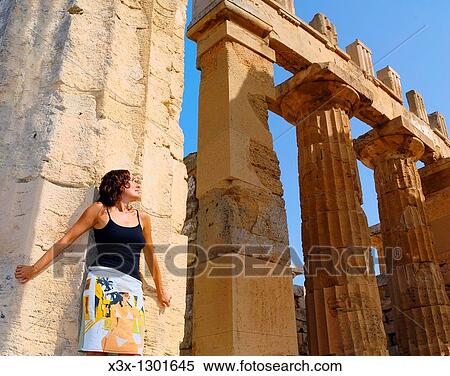 The Greek Temple of Selinunte Sicily Italy View Large Photo Image Stock Photography - The Greek Temple of Selinunte Sicily Italy. Fotosearch
