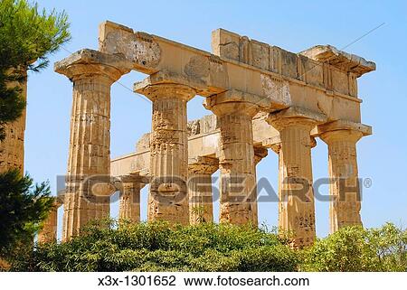 The Greek Temple Selinunte Sicily Italy View Large Photo Image Stock Image - The Greek Temple Selinunte Sicily Italy. Fotosearch