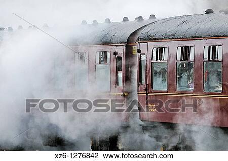 Stock Image - The Harry Potter Steam Train, Mallaig, Highlands, Scotland, United Kingdom, Europe. Fotosearch