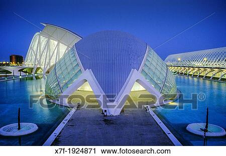 The Hemisferic and in background at left the Pr? ncipe Felipe Sciences Museum, City of Arts and Sciences, by S Calatrava Valencia Spain View Large Photo Image Stock Image - The Hemisferic and in background at left the Pr? ncipe Felipe Sciences Museum, City of Arts and Sciences, by S Calatrava Valencia Spain. Fotosearch
