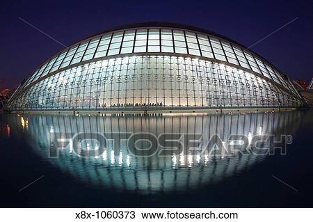Stock Image - The Hemisferic, City of Arts and Sciences, Valencia, Spain. Fotosearch