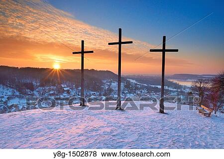 Stock Photo - The Hill Of Three Crosses, Kazimierz Dolny, Poland, Europe. Fotosearch