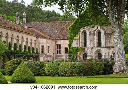 The historic abbey of Fontenay, Burgundy, France, Europe View Large Photo Image Stock Image - The historic abbey of Fontenay, Burgundy, France, Europe. Fotosearch