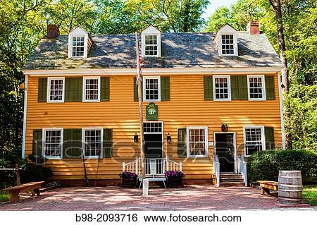 The Historic Dennisville Inn built in the Colonial Williamsburg style located at Cold Spring Historic Village in Cape May, New Jersey. View Large Photo Image Stock Photograph - The Historic Dennisville Inn built in the Colonial Williamsburg style located at Cold Spring Historic Village in Cape May, New Jersey.. Fotosearch