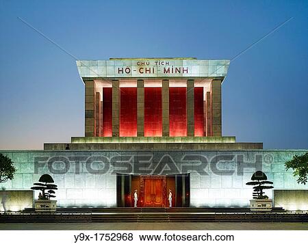 Stock Photo - The Ho Chi Minh Mausoleum at early evening. Fotosearch