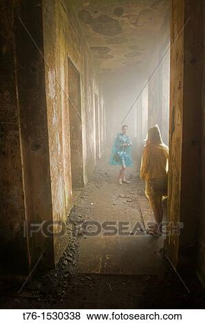 Stock Photo - the inside of the ruins of the old French casino and resort on Bokor Mountain near Kampot, Cambodia. Fotosearch